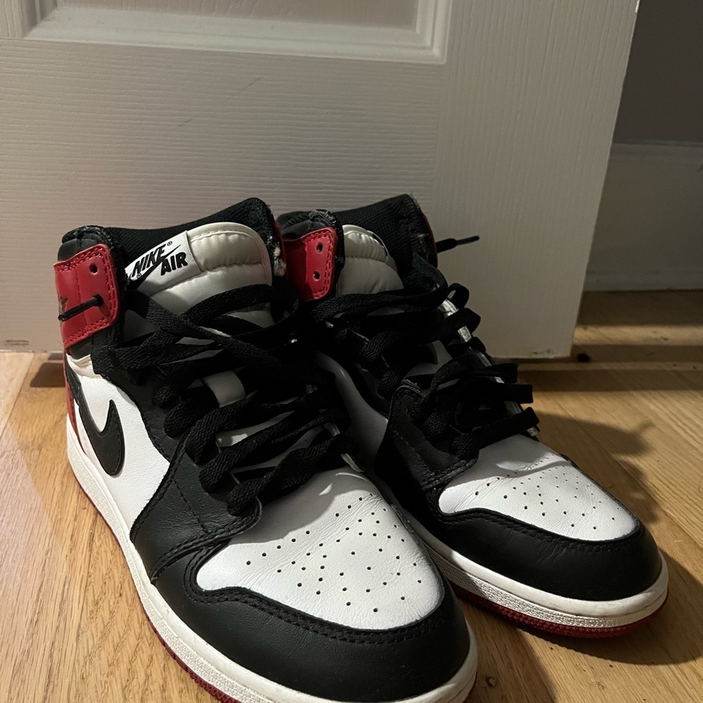 Nike Air High-Top Black and Red Sneakers